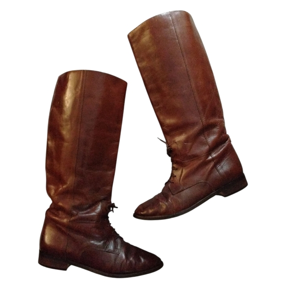 Vintage Marc Alpert Brown Leather Riding Boots Authentic Equestrian Boot Sz 8.5 - Picture 10 of 10